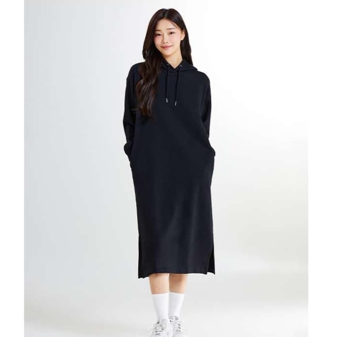 チュニック ゆったりロングパーカーワンピース