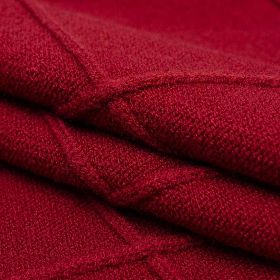 ニット菱形模様 ハート付きチュニックワンピース