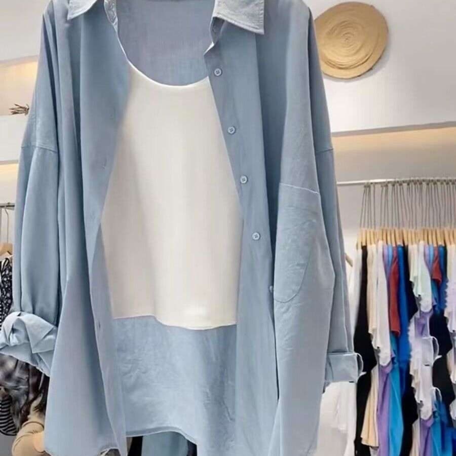 ゆったりシアーチュニックブラウス