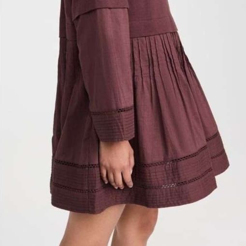 シンプルギャザー切替チュニックワンピース