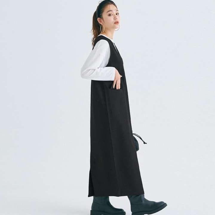 チュニック ゆったりシルエット ジャンパースカート
