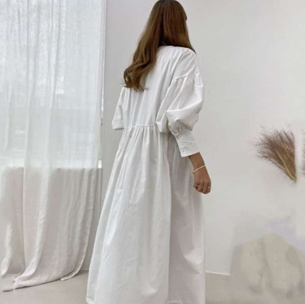 ふんわりロング丈チュニックワンピース