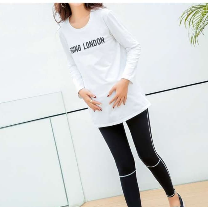 シンプルロゴ入りチュニックワンピース