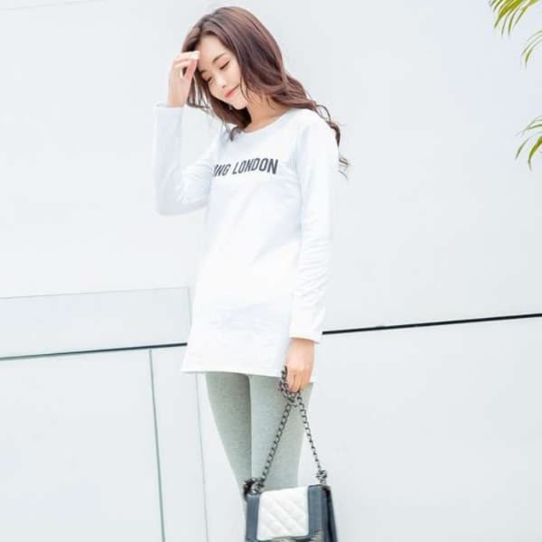 シンプルロゴ入りチュニックワンピース