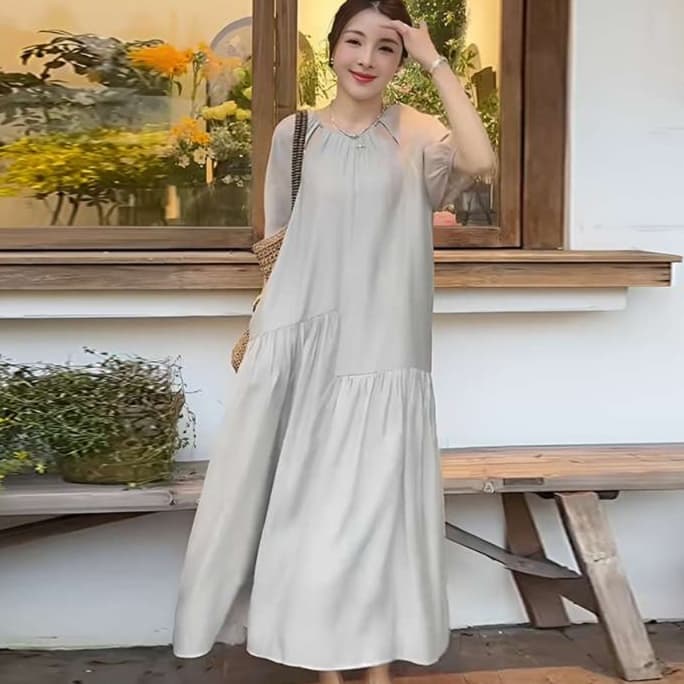 ゆったりシルエット チュニックワンピース