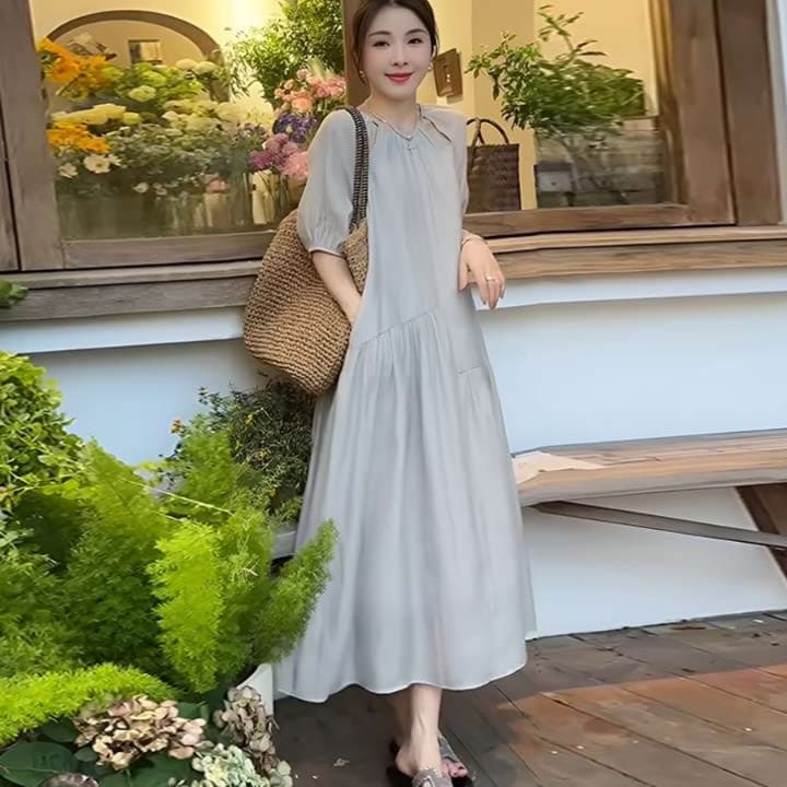 ゆったりシルエット チュニックワンピース
