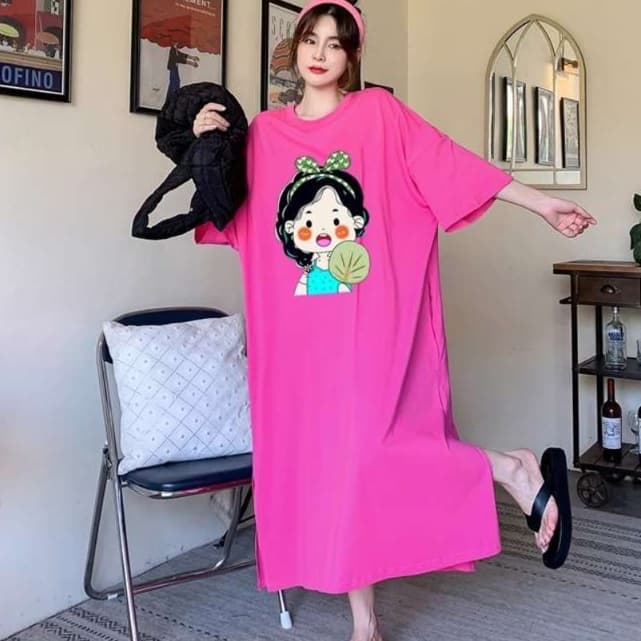 ゆるふわキャラクターチュニックワンピース