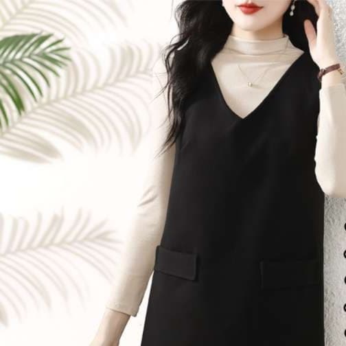 ベーシックデザイン チュニックワンピース