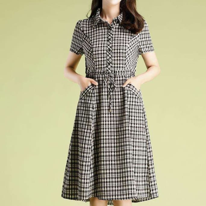 ギンガムチェック チュニックワンピース