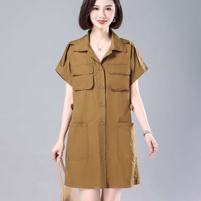 ミリタリーチュニックワンピース