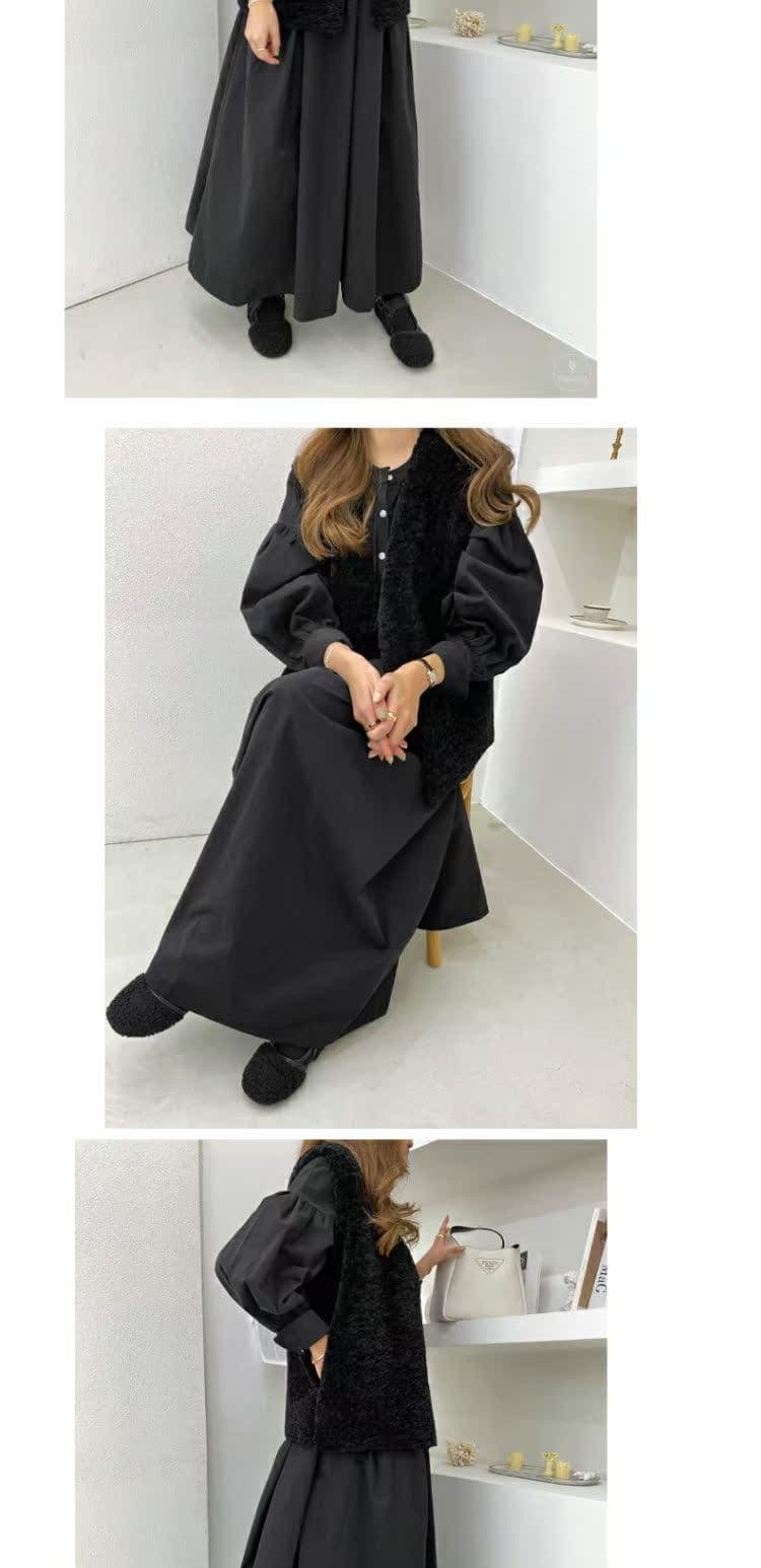 ふんわりロング丈チュニックワンピース