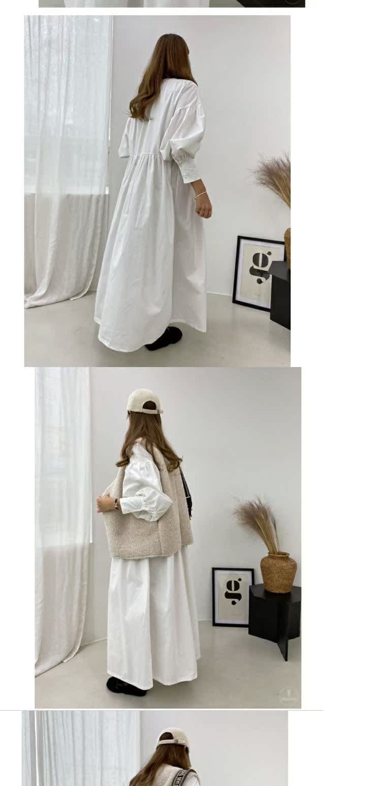 ふんわりロング丈チュニックワンピース