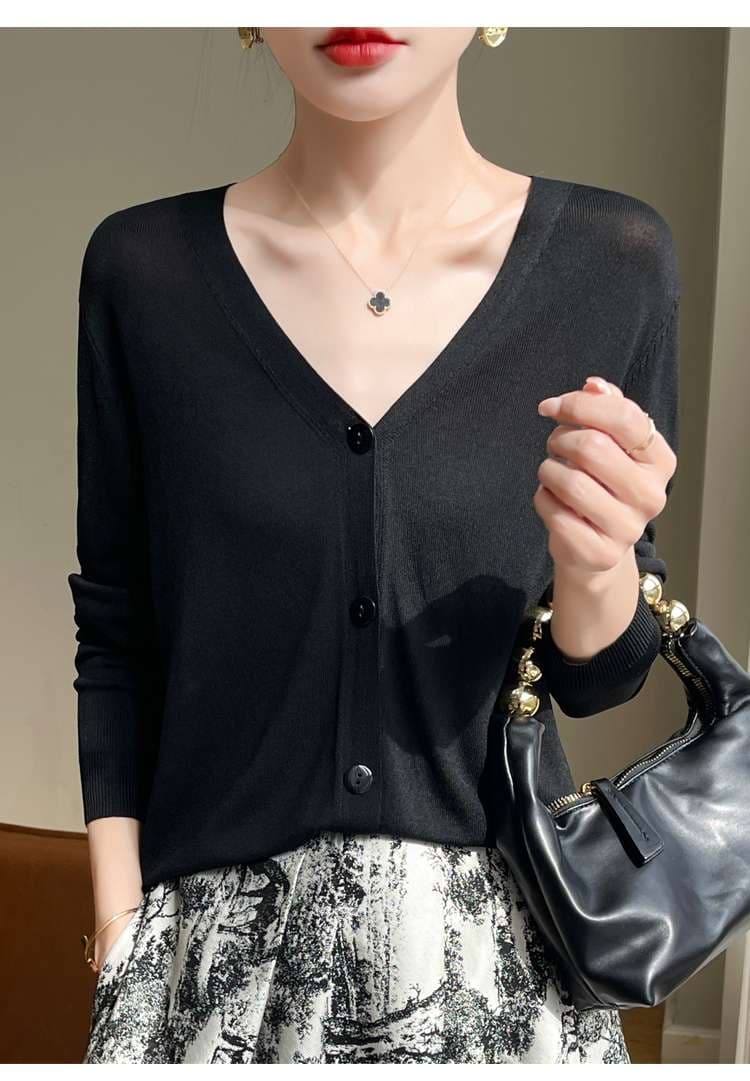 チュニック お上品 シンプル カーディガン