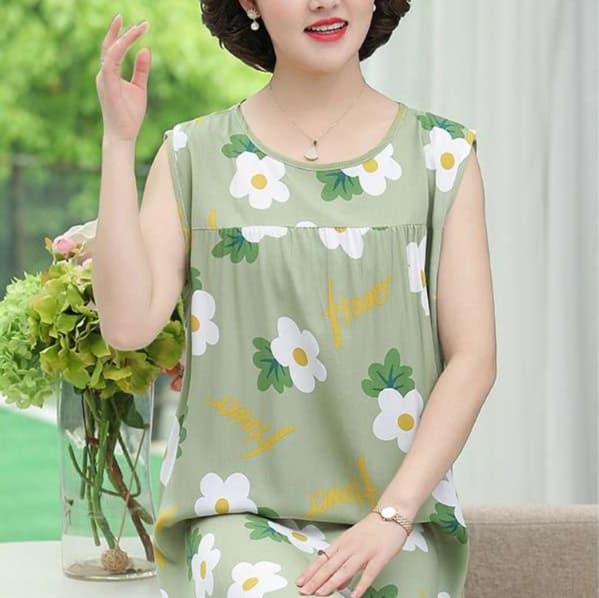 華やか優美ノースリーブチュニックワンピース