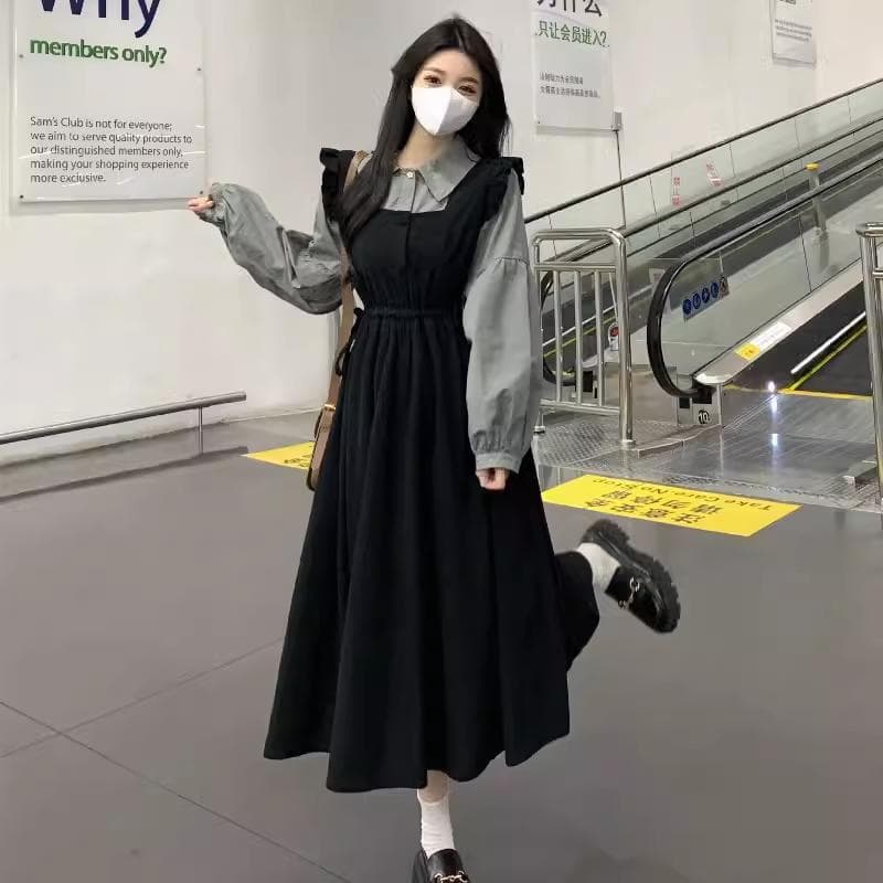 ゆったりシルエットチュニックワンピース